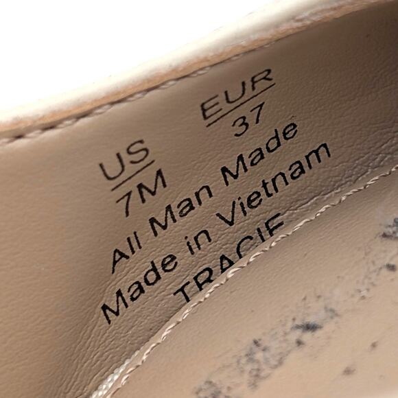 Sam Edelman Tracie Slingback Pump Women's Square Toe Light Natural Size US7 EU37 - Picture 6 of 11